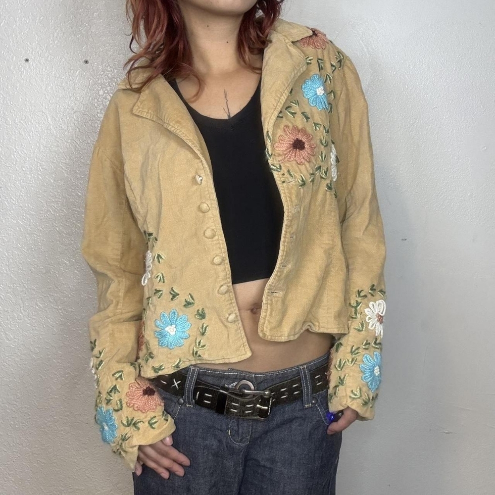 Embroidered Tan Jacket